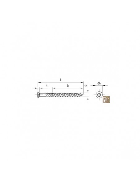 Vis terrasse à empreinte TORX + Embout offert