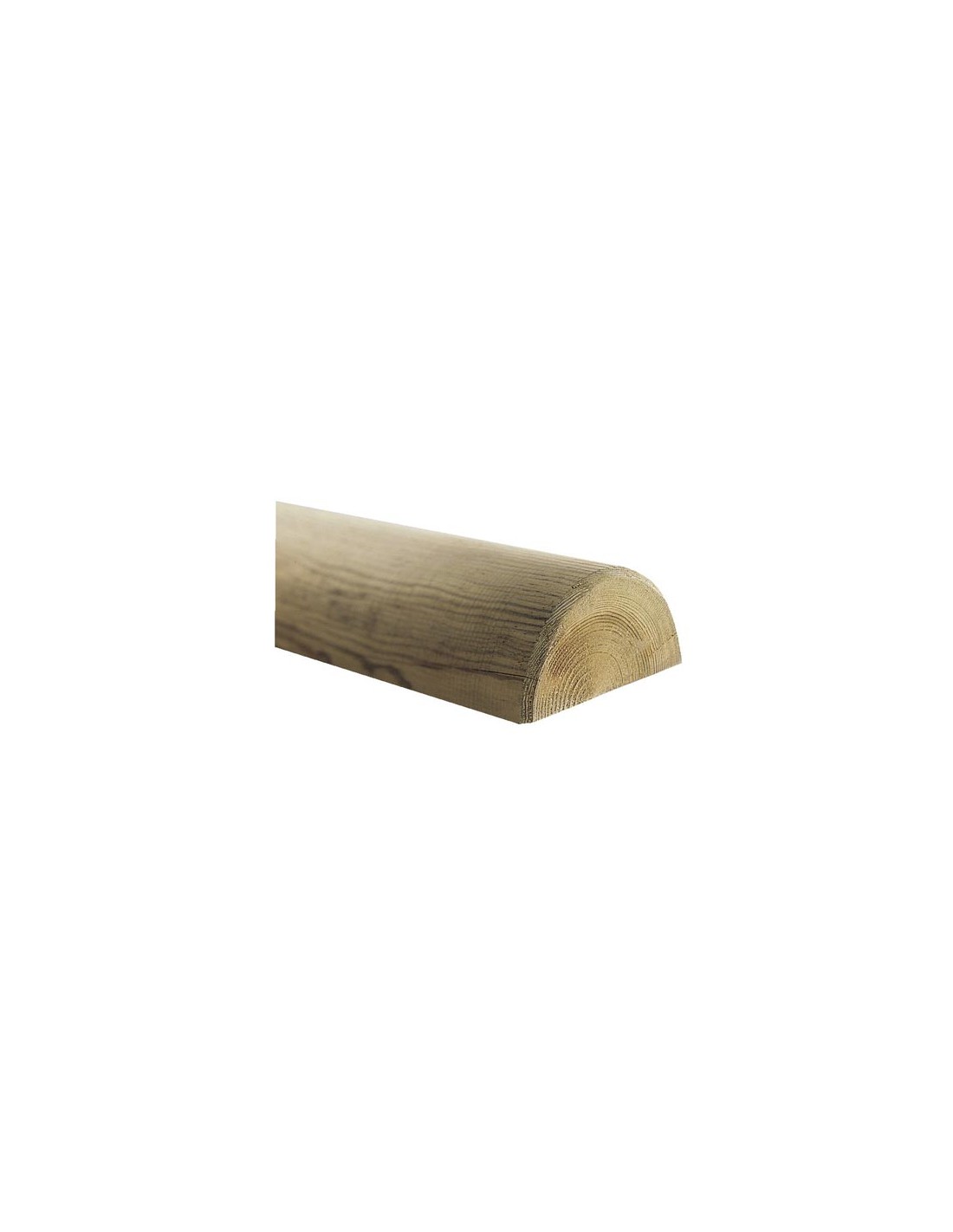 Demi-Rond Ø 80 mm Traité Classe 4 - BOIS PLUS Magasin